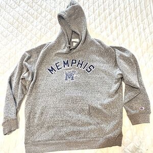 0051 Champion Gray Hoodie - Memphis Tigers - size XL